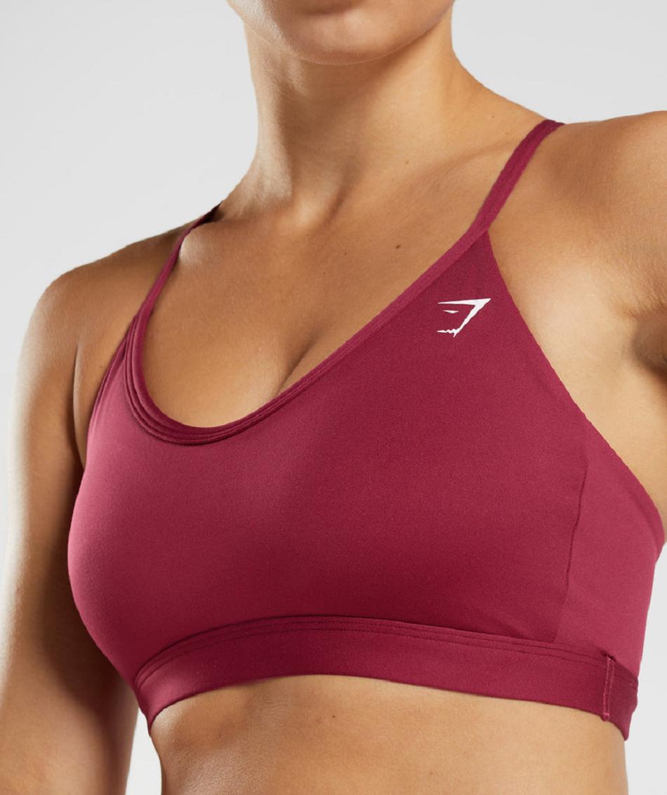 Gymshark V Neck Ženske Sportski Grudnjak Roze | HR 3468VRW